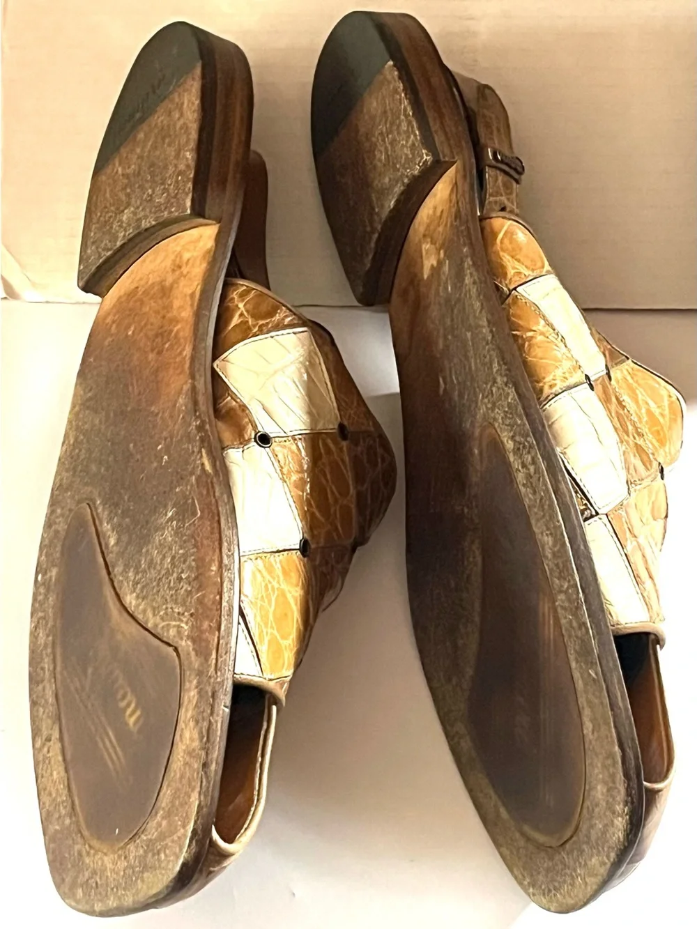 Mauri Patchwork Alligator SLingback Men's Dress Sandals